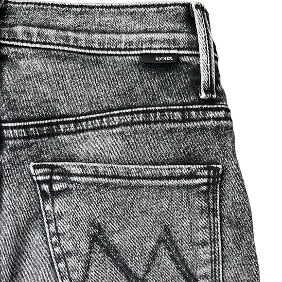 MOTHER Denim The Insider Crop Step Fray Jeans Wash Train Stops Size 24 - Picture 6 of 16
